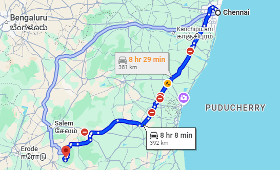 How to reach from Chennai