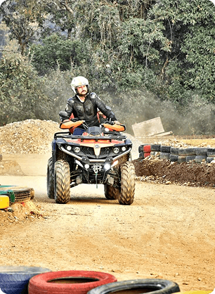 Full-access thrill itinerary: quad bike relay, zipline, trek